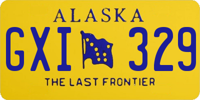 AK license plate GXI329