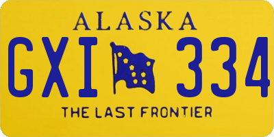 AK license plate GXI334