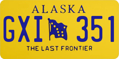 AK license plate GXI351