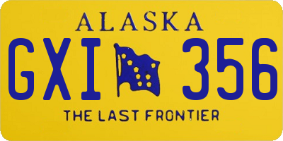 AK license plate GXI356