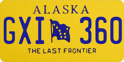 AK license plate GXI360