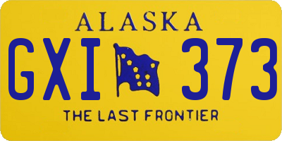 AK license plate GXI373
