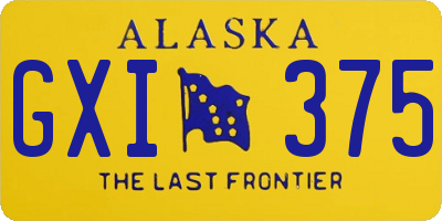 AK license plate GXI375
