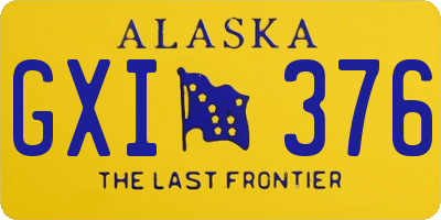 AK license plate GXI376