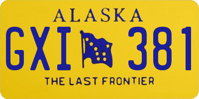 AK license plate GXI381