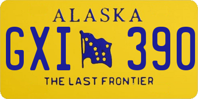 AK license plate GXI390