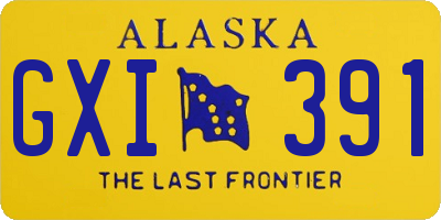 AK license plate GXI391