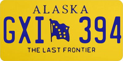 AK license plate GXI394
