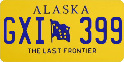 AK license plate GXI399
