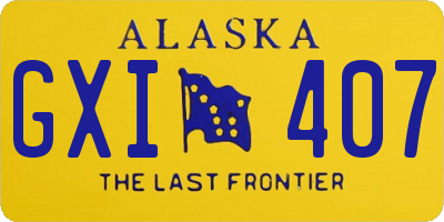 AK license plate GXI407