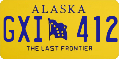 AK license plate GXI412
