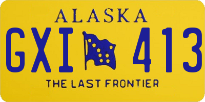 AK license plate GXI413