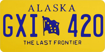 AK license plate GXI420