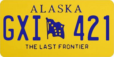 AK license plate GXI421