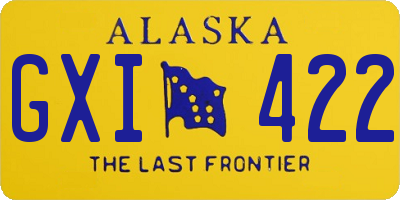 AK license plate GXI422