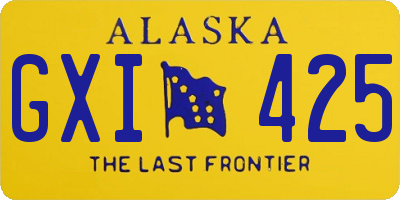 AK license plate GXI425