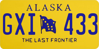 AK license plate GXI433