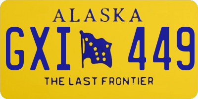 AK license plate GXI449