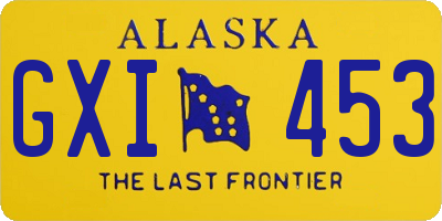 AK license plate GXI453