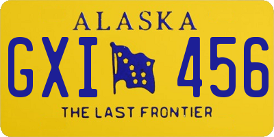 AK license plate GXI456