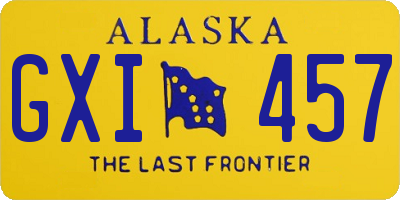 AK license plate GXI457