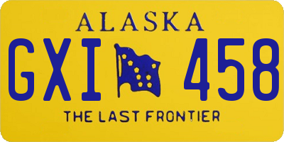 AK license plate GXI458