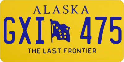 AK license plate GXI475