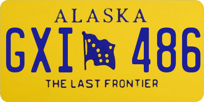 AK license plate GXI486