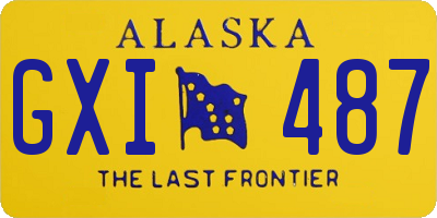 AK license plate GXI487