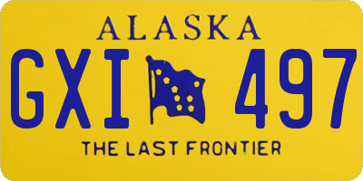 AK license plate GXI497