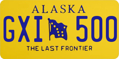 AK license plate GXI500