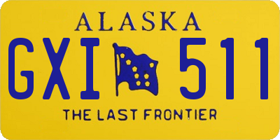 AK license plate GXI511