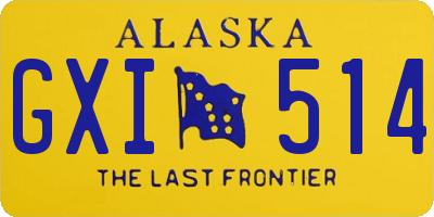 AK license plate GXI514