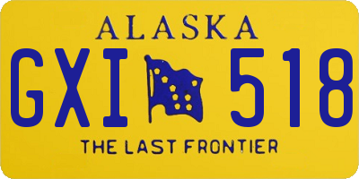 AK license plate GXI518