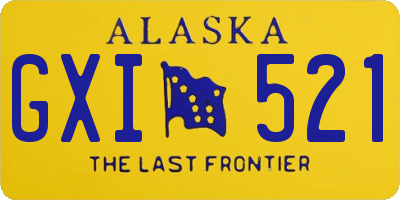 AK license plate GXI521