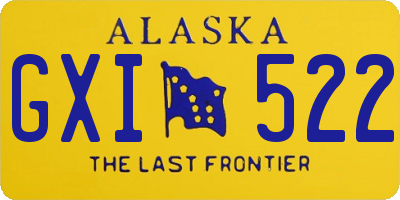 AK license plate GXI522