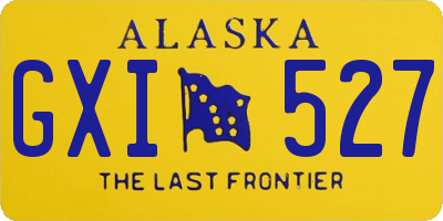 AK license plate GXI527