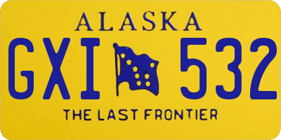 AK license plate GXI532