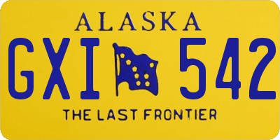 AK license plate GXI542