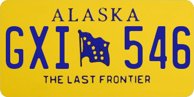 AK license plate GXI546
