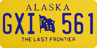 AK license plate GXI561