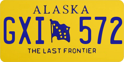AK license plate GXI572