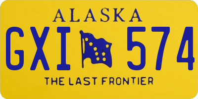 AK license plate GXI574