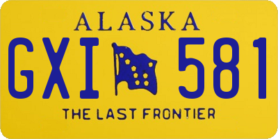 AK license plate GXI581