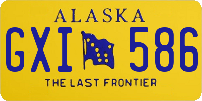 AK license plate GXI586