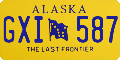 AK license plate GXI587