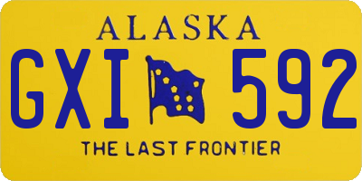 AK license plate GXI592