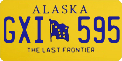 AK license plate GXI595