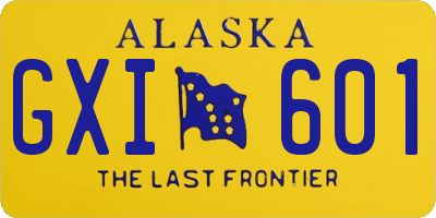 AK license plate GXI601