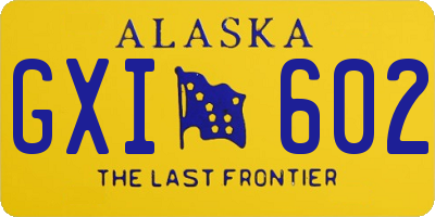 AK license plate GXI602